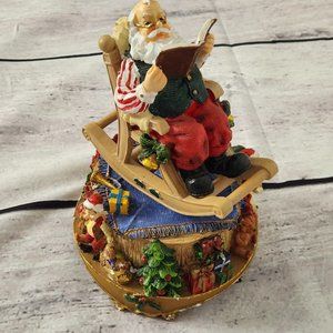 We Wish You A Merry Christmas Musical Santa Claus Reading Book Chair Rocks